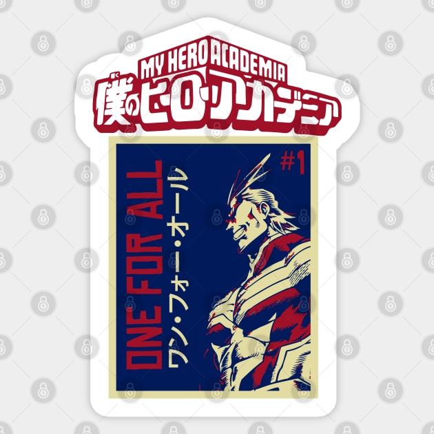 All Might Sticker by Koburastyle